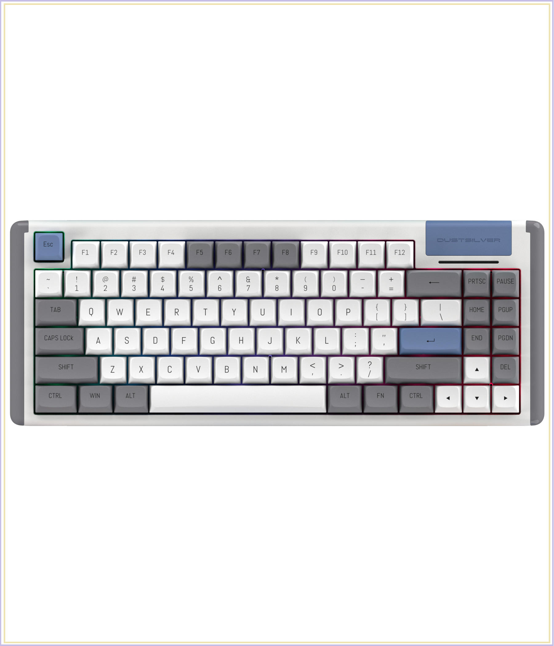 Dustsilver K84 Grey Hotswap Wired Mechanical Keyboard – KeyboardBay