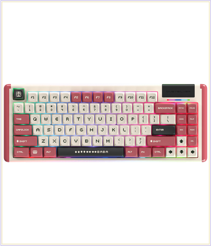 Dustsilver D84 Red & White Hotswap Gaming Keyboard