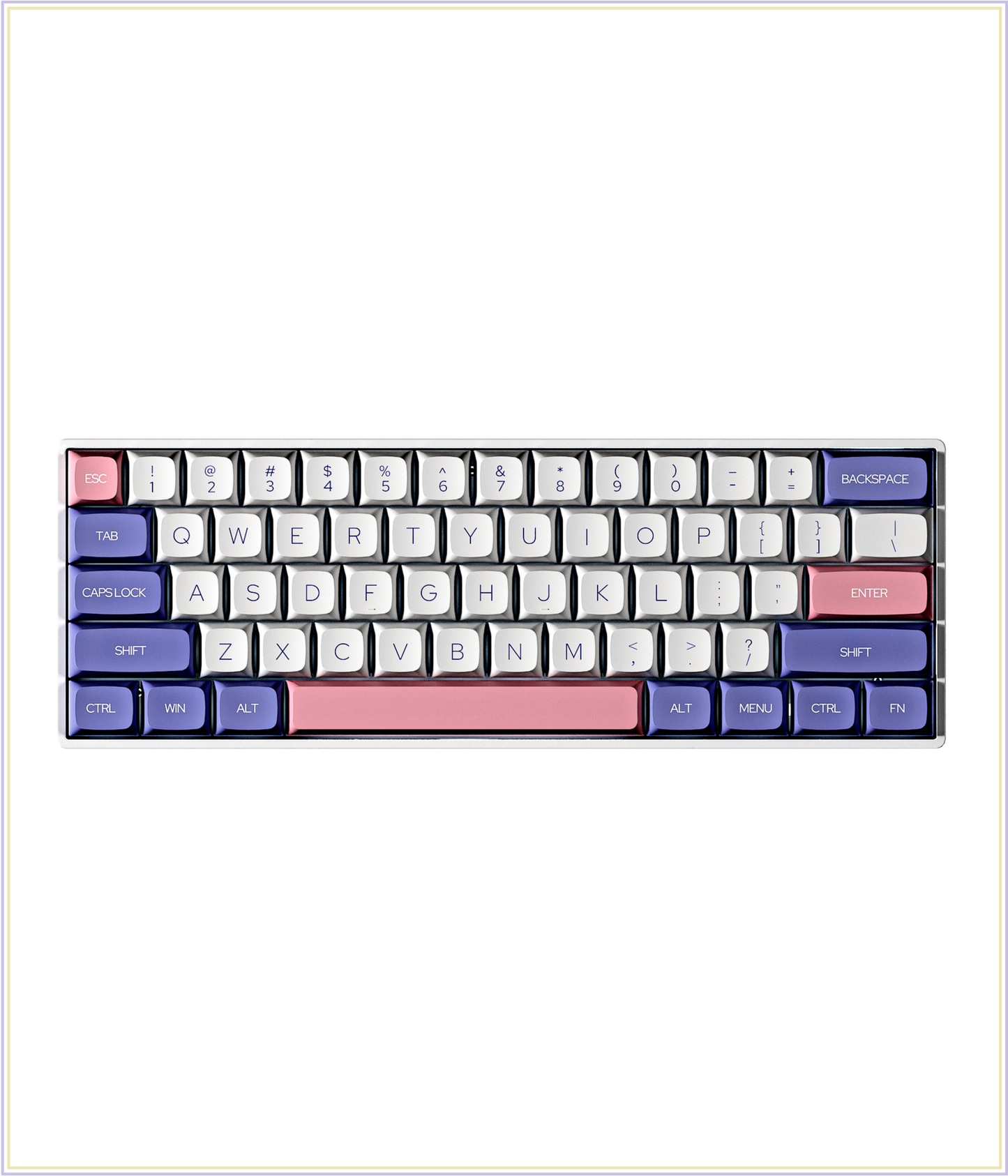 Dustsilver K61 Lilac Hotswap Compact Mechanical Keyboard