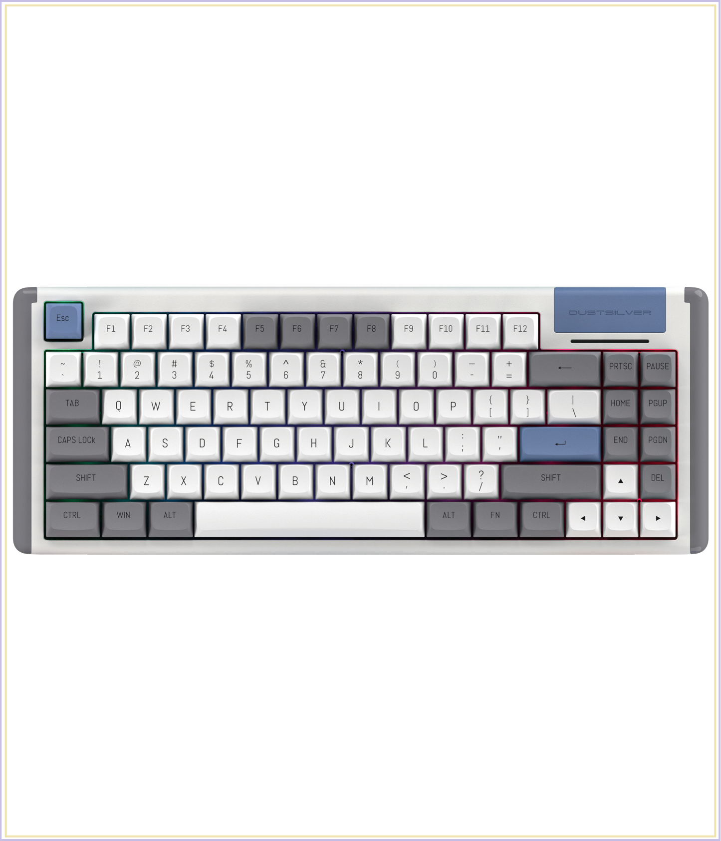 Dustsilver K84 Grey Hotswap Wired Mechanical Keyboard