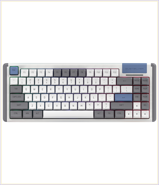 Dustsilver K84 Grey Hotswap Wired Mechanical Keyboard